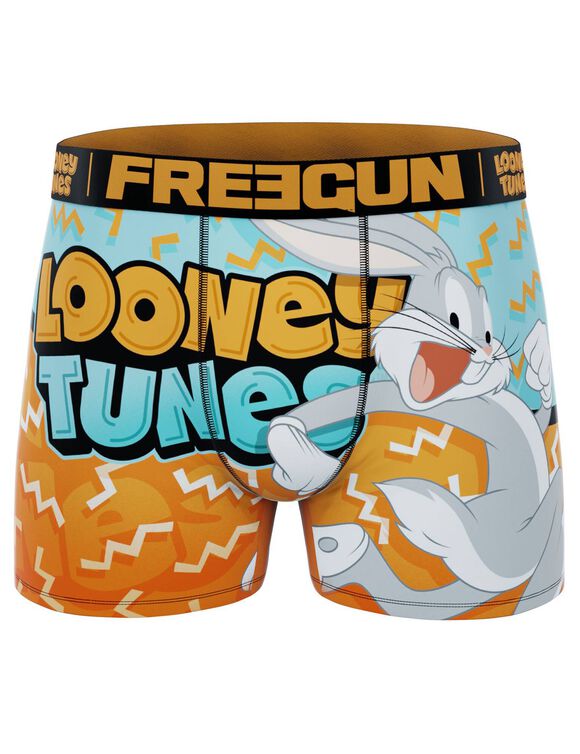 Boxer jersey stretch Looney Tunes Freegun® - lot de 2 (orange + bleu)