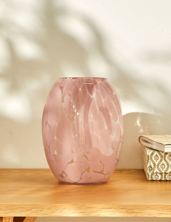 Vase en verre tacheté (parme)