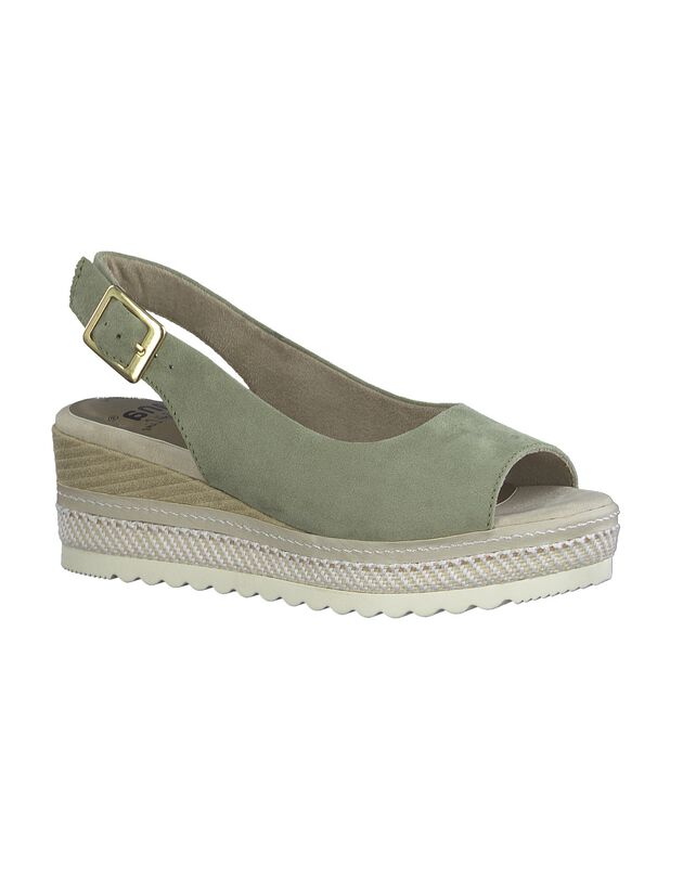 Sandalen met open neus (saliegroen)
