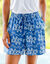 Short fluide imprimé (bleu jean)