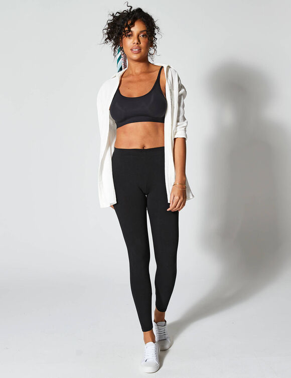 Legging taille élastiquée (noir)