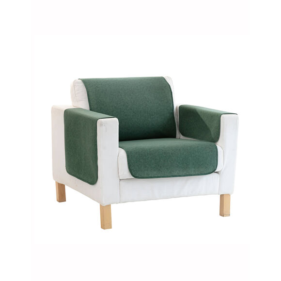 Slipvrije salonbescherming, faux-uni collectie (groen)