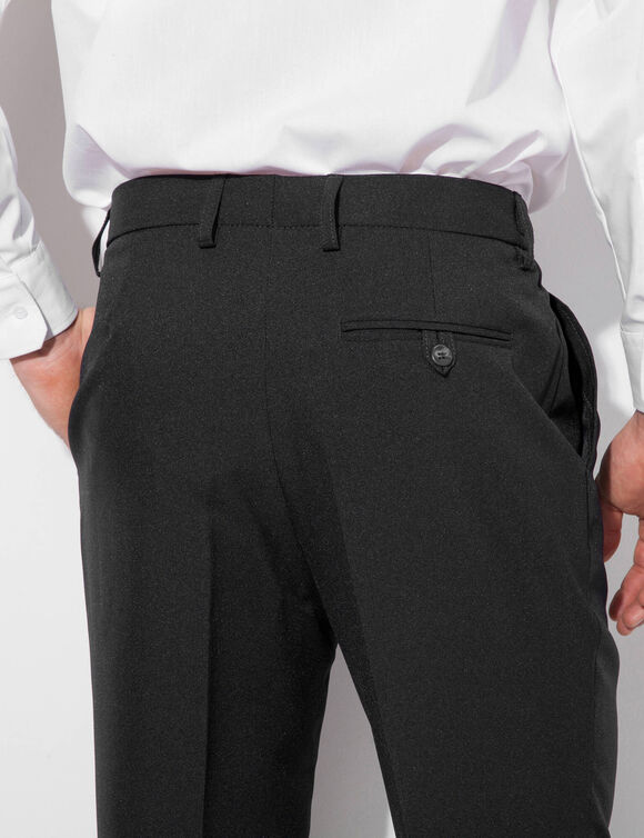 Pantalon ville à pinces élastiqué côtés - polylaine (gris anthracite)