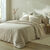 Bedlinnen Lou met ruitenprint - in katoen (beige)