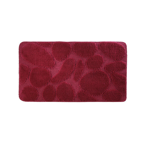 Tapis de bain motif galets (prune)