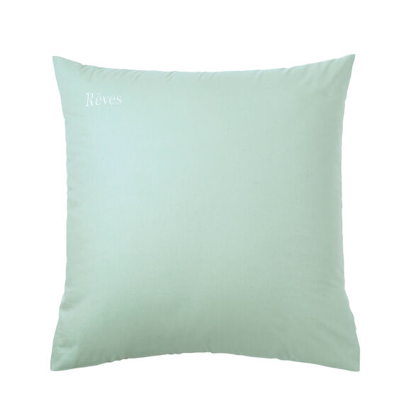 Taie d'oreiller coton, personnalisable  (vert amande)