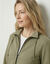 Sweatshirt met ritssluiting en hoge kraag (lichtkaki)