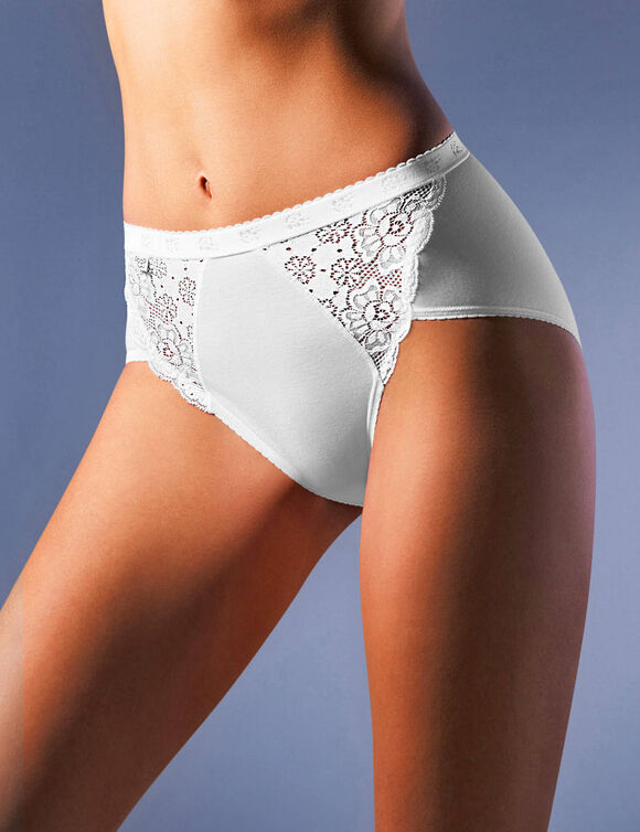 Midislip Chic, set van 3 kopen + 1 GRATIS (1) (wit)