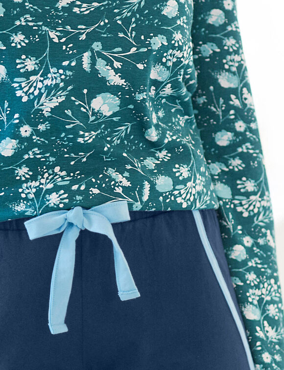 Pantacourt de pyjama &ndash; uni marine (marine)