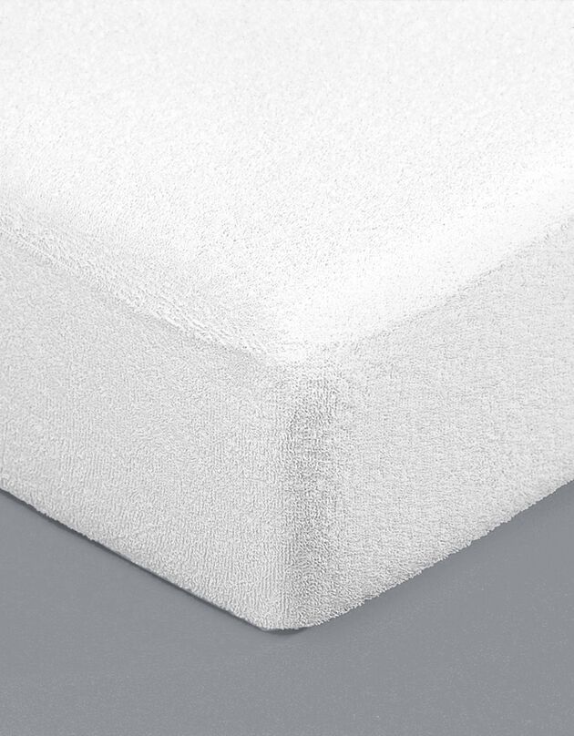 Protège-matelas éponge imperméable traité Bi-ome® (blanc)
