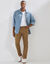 Denim overhemd met drukknopen en lange mouwen (bleached)