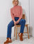 Pull col montant, laine d'agneau (rose chiné)