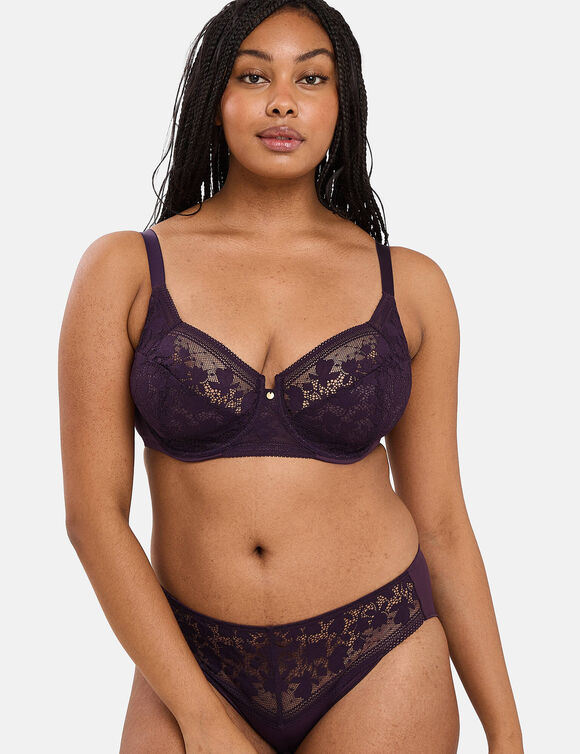 Soutien-gorge dentelle Suzie - avec armatures (violet)