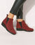 Boots met sleehak, in soepel leer, LWG gecertificeerd (bordeaux)