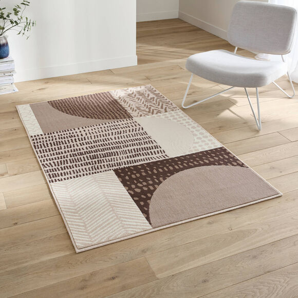 Tapijt met geometrisch motief (taupe)