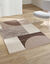 Tapis d&eacute;coratif motif g&eacute;om&eacute;trique (taupe)