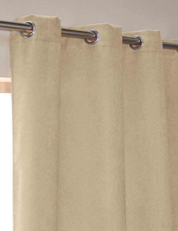 Rideau velours côtelé (beige)