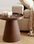 Table d'appoint ronde coloris bois fonc&eacute; (marron)
