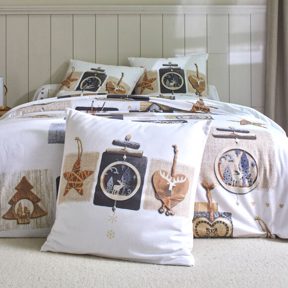 Linge de lit Chalet flanelle (blanc)