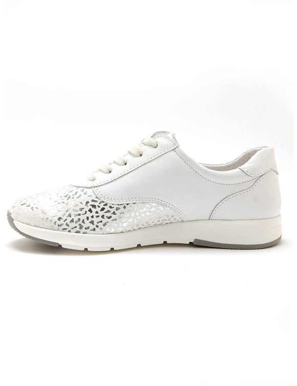 Derbies en cuir Hallux Confort (blanc / argenté)