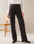 Ruime, rechte broek, milanotricot (zwart)