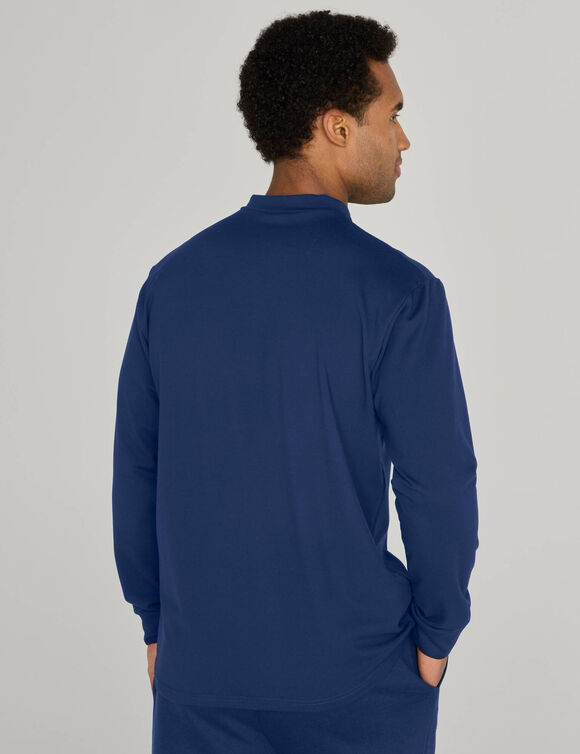 T-shirt col montant int&eacute;rieur polaire (marine)