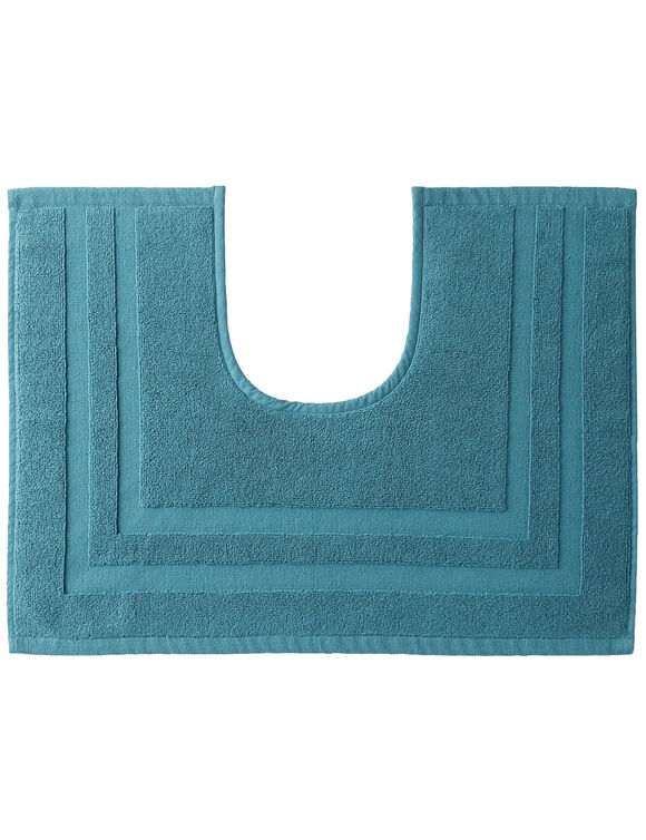 Tapis de bain éponge double liteau (vert canard)