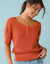 Pull Sp&eacute;cial Petites col rond boutonn&eacute; (paprika)