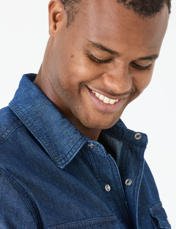 Chemise pressionn&eacute;e manches courtes (stone)