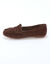 Soepele mocassins van microvezel (chocolade)