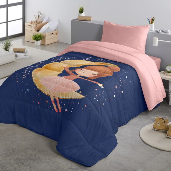 Couette microfibre enfant ballerine 200 g/m² (bleu marine)