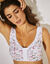 Soutien-gorge ouverture devant en coton imprimé Capella - sans armatures (blanc)