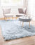 Tapis poils longs (bleu glacier)