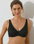 Minimizerbeha in tricot met tattoo-effect - met beugels (zwart)