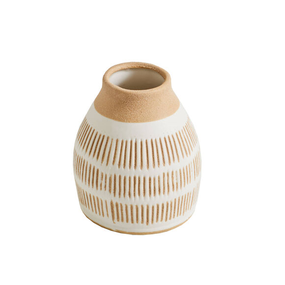 Vase en céramique – hauteur 12,5 cm (naturel)