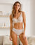 Soutien-gorge forme foulard Kalapana en dentelle, avec armatures flexibles. (ivoire)