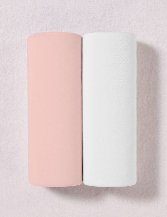 Soutien-gorge ouverture devant sans armatures - lot de 2 (blanc + poudre)