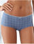 Katoenen shorty met geassorteerde bloemetjesmotieven - Set van 4 (blauw / jeans)