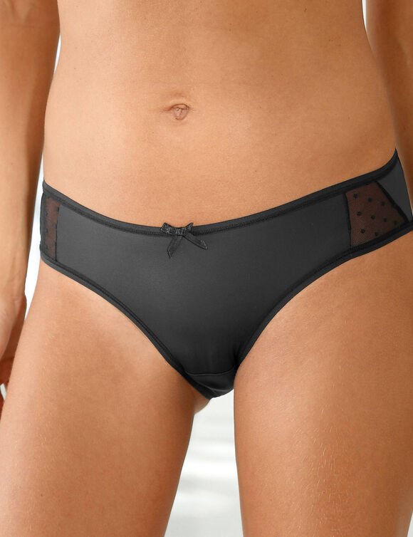 Midislip in microvezel - Set van 2 (zwart)
