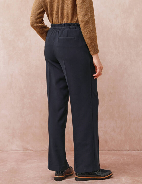Pantalon fluide effet pont (marine)