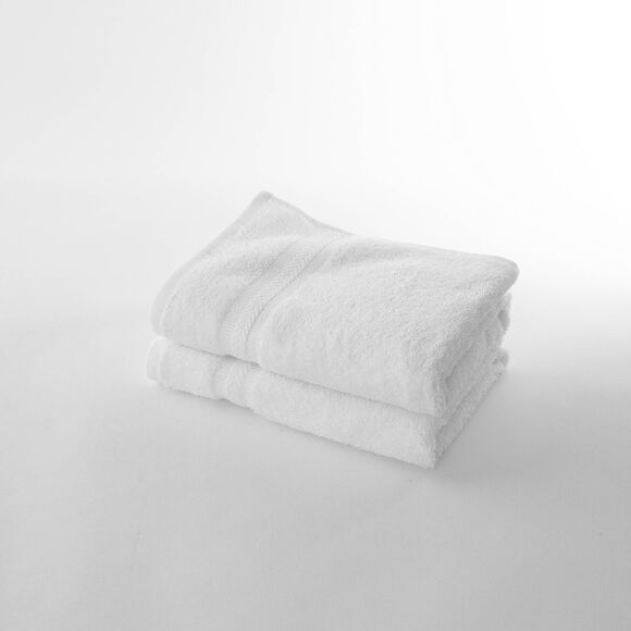 Collection serviettes de bain unies 420 g/m2 confort moelleux (blanc)