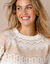 Trui in koperkleurige jacquard, met mohairtouch (ecru / koper)