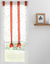 Store met fijne bladerenprint (terracotta / wit)