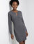 Robe pull boutonn&eacute;e, manches longues (gris chin&eacute;)