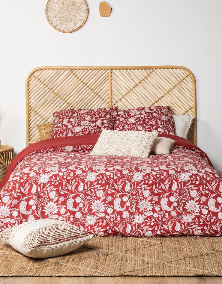 Bedlinnenset Kasjmier - katoen (rood / wit)