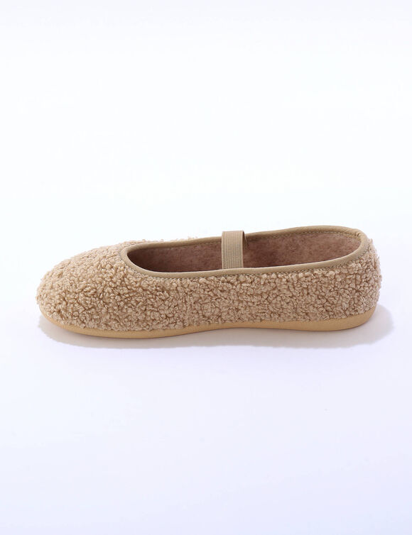 Ballerines en sherpa (taupe)