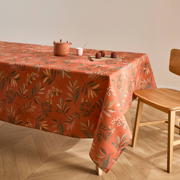 Nappe antitache imprim&eacute; v&eacute;g&eacute;tal (terracotta)