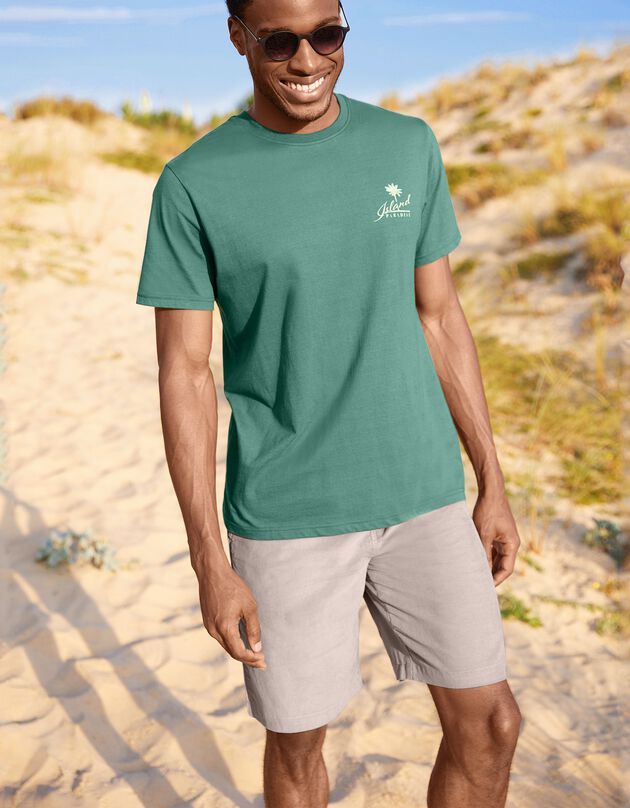 Bermuda in fijngeribd velours (beige)