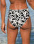 Bedrukte bikinislip met hoge taille Linao (zwart / ecru)