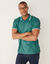 Effen polo in piqu&eacute;tricot met korte mouwen (celadon)